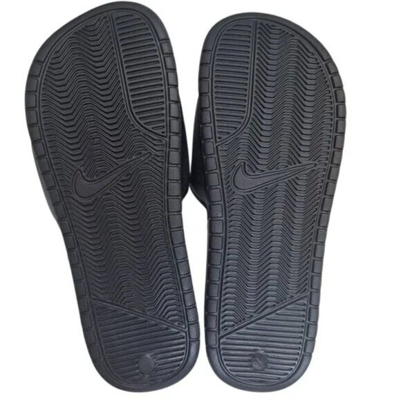 Nike Benassi JDI Men's Slide Sandals Black White Comfort House Summer Sz 8 - Picture 5 of 7